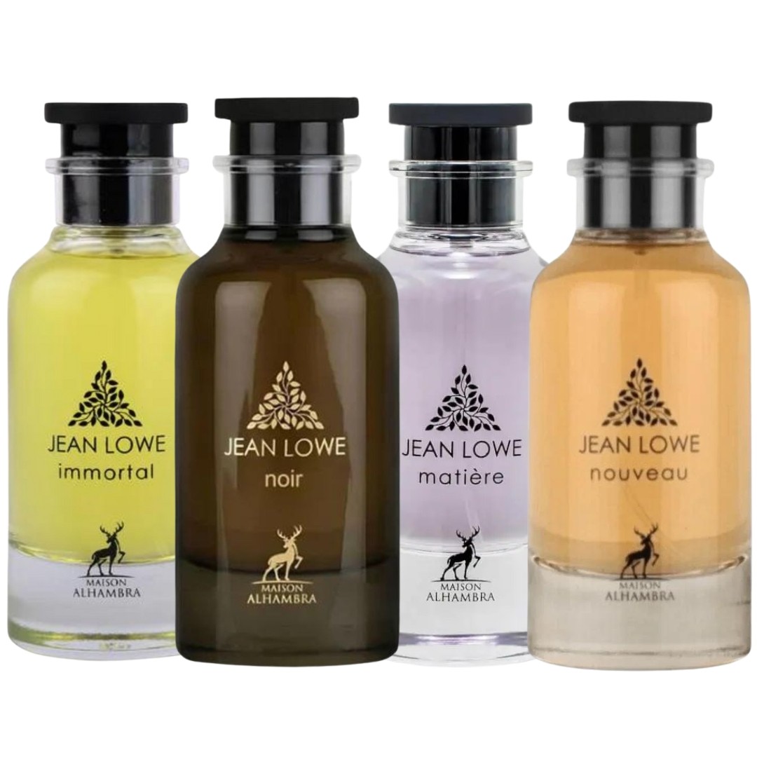 Decant/Sample Pack Of Maison Alhambra Jean Lowe Noir, Jean Lowe Maitre, Jean Lowe Nouveau And Jean Lowe Immortel EDP 10mlX4