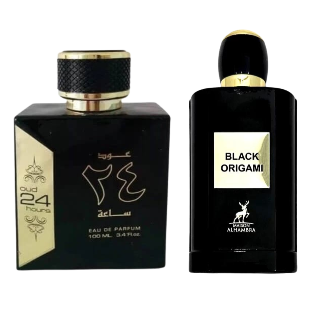 Decant/Sample Feel of Tom Ford black orchid pack, Maison Alhambara Black Origami And Ard Al Zaafaran Oud 24 Hours EDP 10mlX2