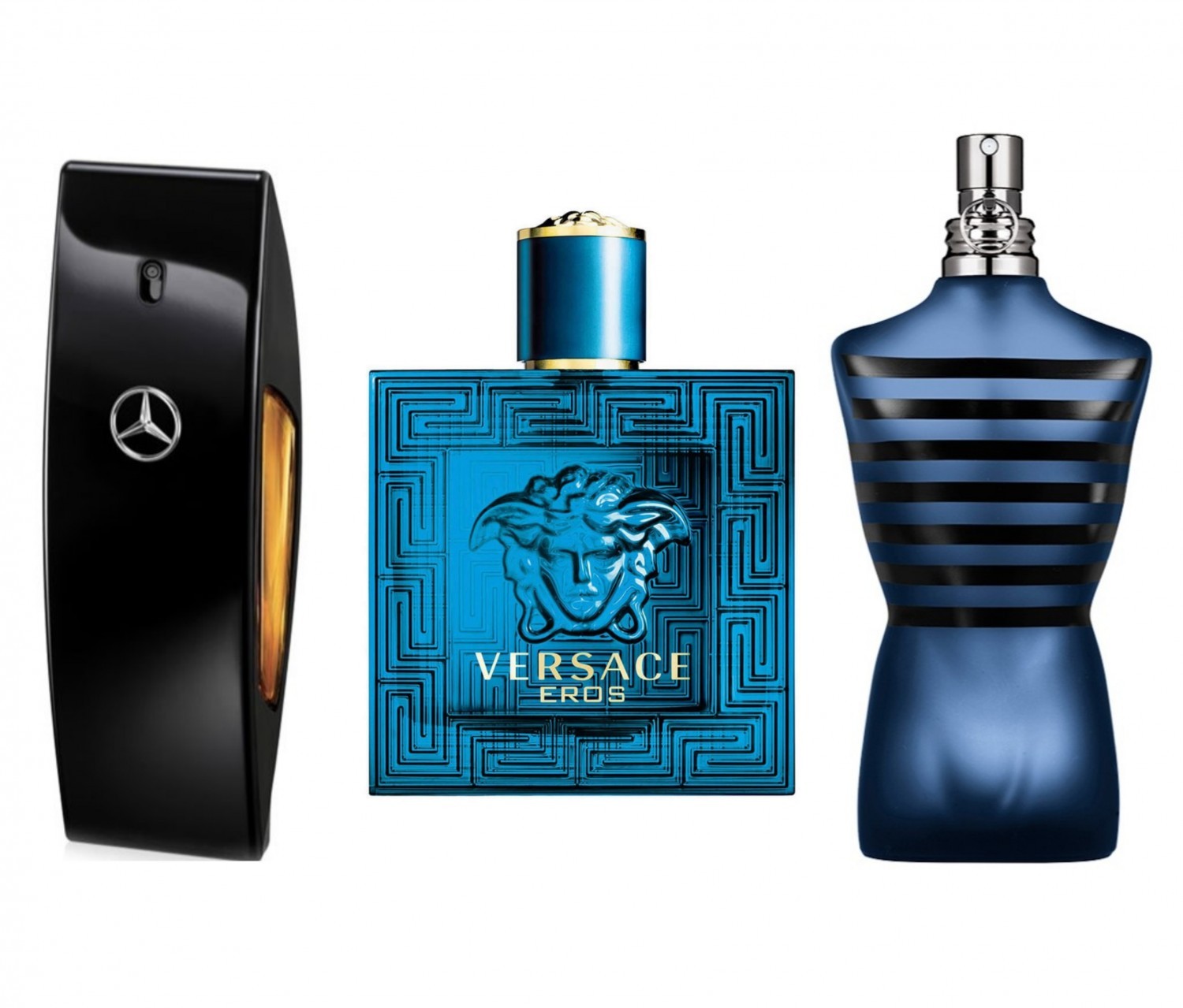 Decant/Sample Best Clubbing Scents Mercedes Benz Club Black, Versace Eros EDT, JPG Ultramale 10ml x3