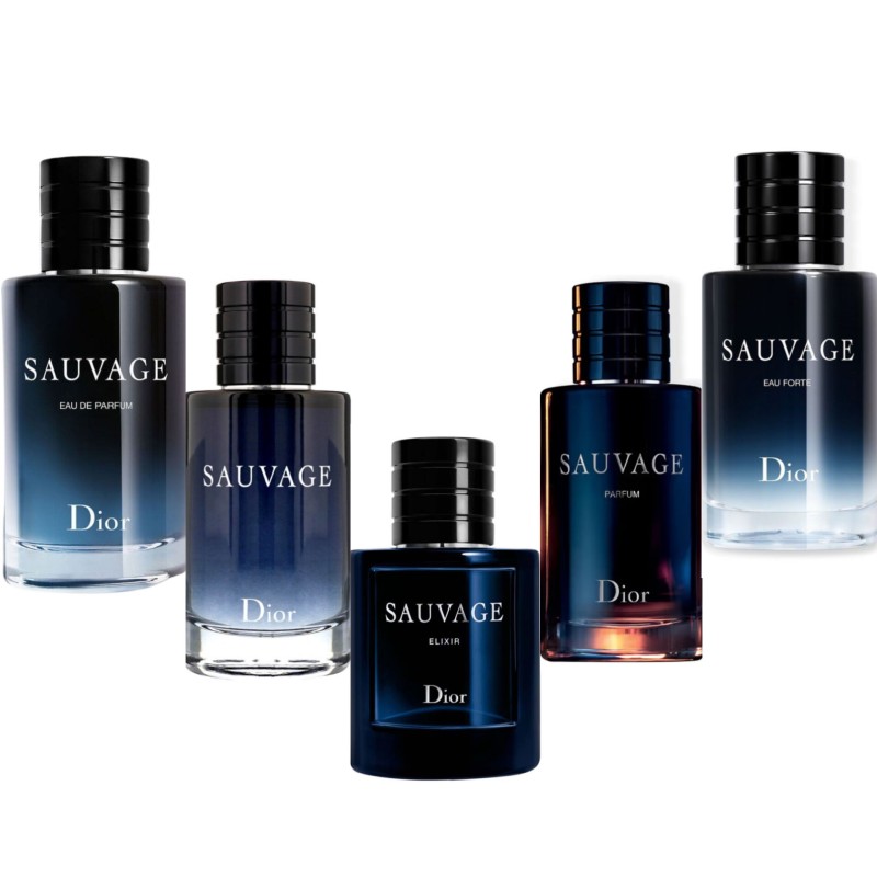 Decant/Sample Dior Sauvage Pack Sauvage EDP, EDT, ELIXIR, PARFUM and EAU  FORTE 5mlX5